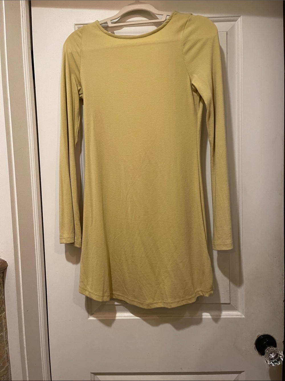 Light Yellow Long Sleeve Tunic Top